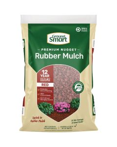GroundSmart 0.8 Cu. Ft. Red Recycled Nugget Rubber Mulch