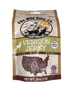 The Wild Bone Company Venison Jerky Dog Treat, 2 Oz.