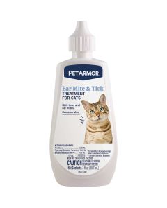 PetArmor 3 Oz. Ear Mite & Tick Treatment for Cats