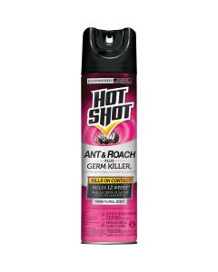 Hot Shot 17.5 Oz. Fresh Floral Scent Aerosol Spray Ant & Roach Killer Plus Germ Killer