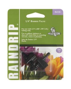 Raindrip 1/4 In. Double-Barbed In-Line Valve (2-Pack)