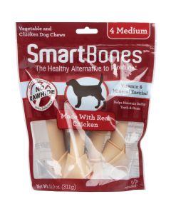 SmartBone Medium Chicken Chew Bone (4-Pack)