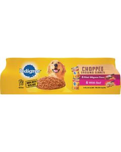 Pedigree Traditional Chopped Ground Dinner Filet Mignon/Beef Variety Wet Dog Food (12-Pack)