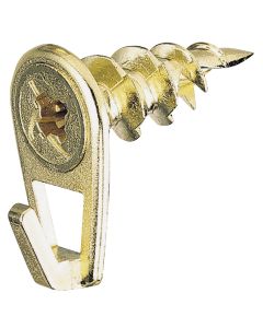 Hillman Anchor Wire 50 Lb. Capacity Brass Self-Drilling Wall Driller Picture Hanger (2 Count)
