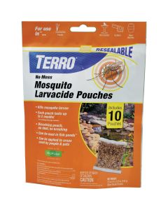 Terro No Mess Ready To Use Pouch Mosquito Larvacide Killer (10-Pack)