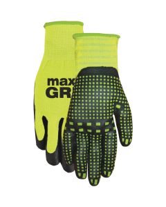 Midwest Gloves & Gear MAX Grip Unisex Small/Medium Coated Gloves, Hi-Visibility Yellow