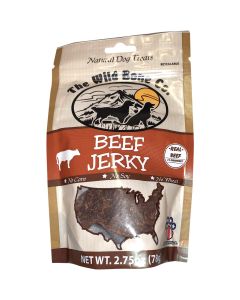 The Wild Bone Company Beef Jerky Dog Treat, 2.75 Oz.