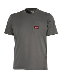 Milwaukee 2XL Gray Short Sleeve Heavy-Duty Pocket T-Shirt