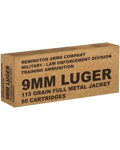 Remington 9mm Luger 115 Grain FMJ Centerfire Ammunition Cartridges