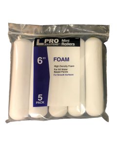 6" Pro Solutions 42653 Foam Mini-Roller Cover, 5-Pack