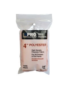 4" x 3/8" Nap Pro Solutions 44384 Polyester Mini-Roller Cover, 2-Pack