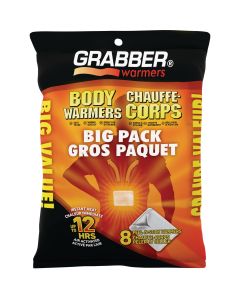 Grabber Disposable Adhesive Body Warmer (8-Pack)