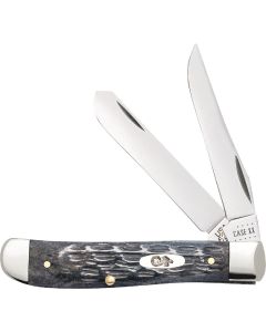 Case Mini Trapper 2.8 In. Pocket Worn Crandall Jig Gray Bone Pocket Knife