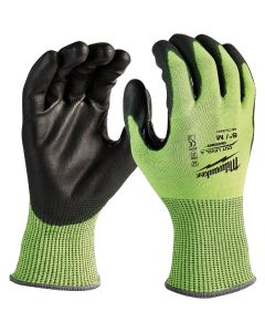 Milwaukee Unisex Medium Cut Level 4 High Vis Polyurethane Dipped Glove