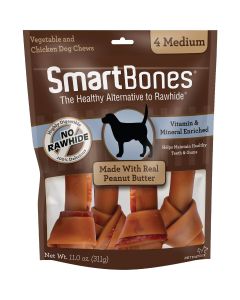 SmartBone Medium Peanut Butter Chew Bone (4-Pack)