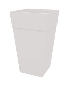 Bloem Finley 25 In. Tall Square Recycled Ocean Plastic White Planter