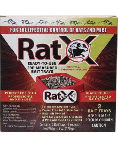 RatX Non-Toxic Ready-to-Use Bait Trays for Mice and Rats (2-Pack)