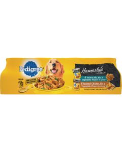 Pedigree Homestyle Meals Prime Rib, Rice, & Vegetable/Roasted Chicken, Rice & Vegetable Variety Wet Dog Food (12-Pack)