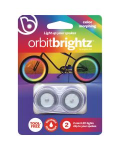 Orbitbrightz LED Color Morphing Bicycle Spoke Lights (2-Pack)