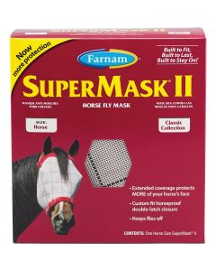 Farnam SuperMask II Standard Silver Horse Fly Mask