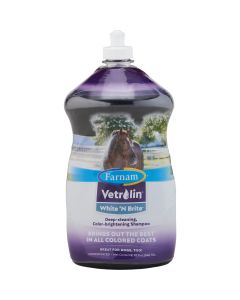 Farnam Vetrolin White 'N Brite 32 Oz. Squeeze Bottle Horse Shampoo