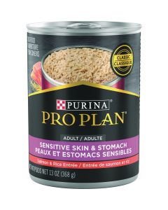 Purina Pro Plan Sensitive Skin & Stomach Salmon & Rice Adult Dog Food Pate, 13 Oz.