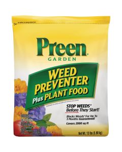 Preen Grass & Weed Preventer Plus Plant Food, 13 Lb.