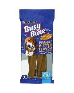 Purina Busy Bone Small & Medium Dog Peanut Butter Flavor Dental Dog Treat (2-Pack)