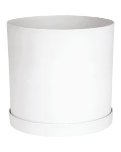 Bloem Mathers Collection 10 In. White Plastic Planter