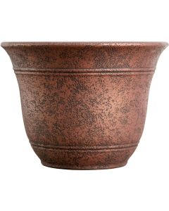 Listo Sierra 9.63 In. H. x 13 In. Dia. Rustic Redstone Poly Flower Pot