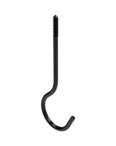 National 6 In. Black Ceiling Hook