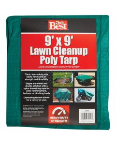 Do it Best 9 Ft. x 9 Ft. Poly Fabric Green Lawn Cleanup Tarp
