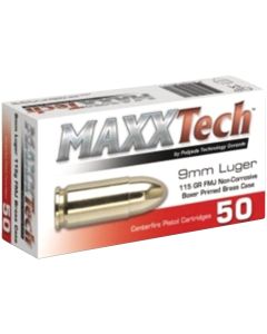 Tulammo Maxx Tech 9mm 115 Grain FMJ Centerfire Ammunition Cartridges