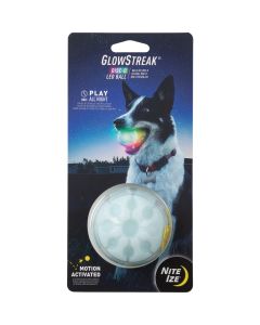Nite Ize Glow Streak Color Changing LED Ball Dog Toy