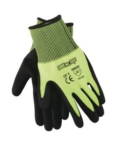 Channellock Men's Large Nitrile Dipped Cut 3 High Visibility Glove