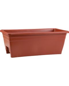 Myers 8 In. H. x 24 In. L. Poly Terra Cotta Deck Rail Planter