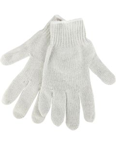 Do it Men's Small Reversible Knit Polyester Mason Glove, White