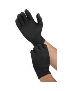 Grippaz XL Black Nitrile Fish Scale Texture Disposable Gloves (50-Pack)