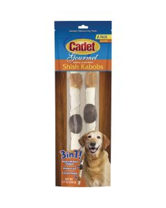 Cadet Gourmet Triple Flavored Chicken, Chicken Liver, & Sweet Potato Shish Kabobs Extra Large Dog Treat (2-Pack)