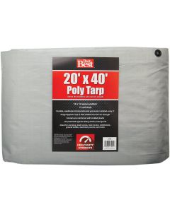 Do it Best Silver Woven 20 Ft. x 40 Ft. Heavy Duty Poly Tarp