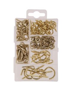 Hillman The Fastener Center Steel Hook Household Fastener Assortment Kit (125 Pcs.)