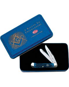 Case Masonic Trapper 3.25 In./3.27 In. Folding Knife with Gift Tin