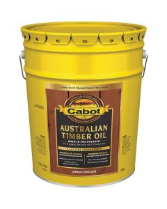 Cabot Australian Timber Oil Translucent Exterior Oil Finish, Jarrah Brown, 5 Gal.