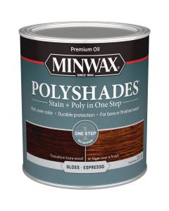 Minwax Polyshades 1 Qt. Gloss Stain & Finish Polyurethane In 1-Step, Espresso