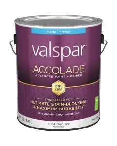 Valspar Accolade Super Premium 100% Acrylic Paint & Primer Matte Interior Wall Paint, Clear Base, 1 Gal.
