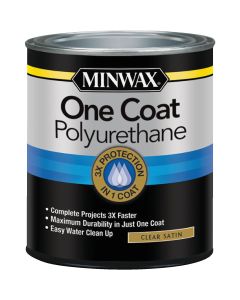 Minwax One Coat 1 Qt. Satin Interior Polyurethane