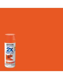 Rust-Oleum Painter's Touch 2X Ultra Cover 12 Oz. Satin Paint + Primer Spray Paint, Fire Orange