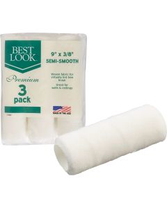 Best Look Premium 9 In. x 3/8 In. Woven Fabric Roller Cover (3-Pack)