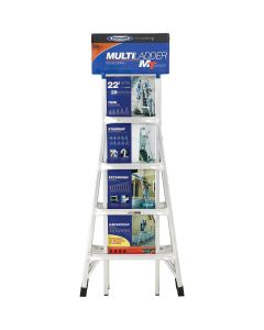 Werner 19 Ft. Aluminum Multi-Position Telescoping Ladder with 300 Lb. Load Capacity Type IA Ladder Rating