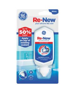 GE Re-New 2.7 Oz. White Kitchen & Bath Silicone Sealant